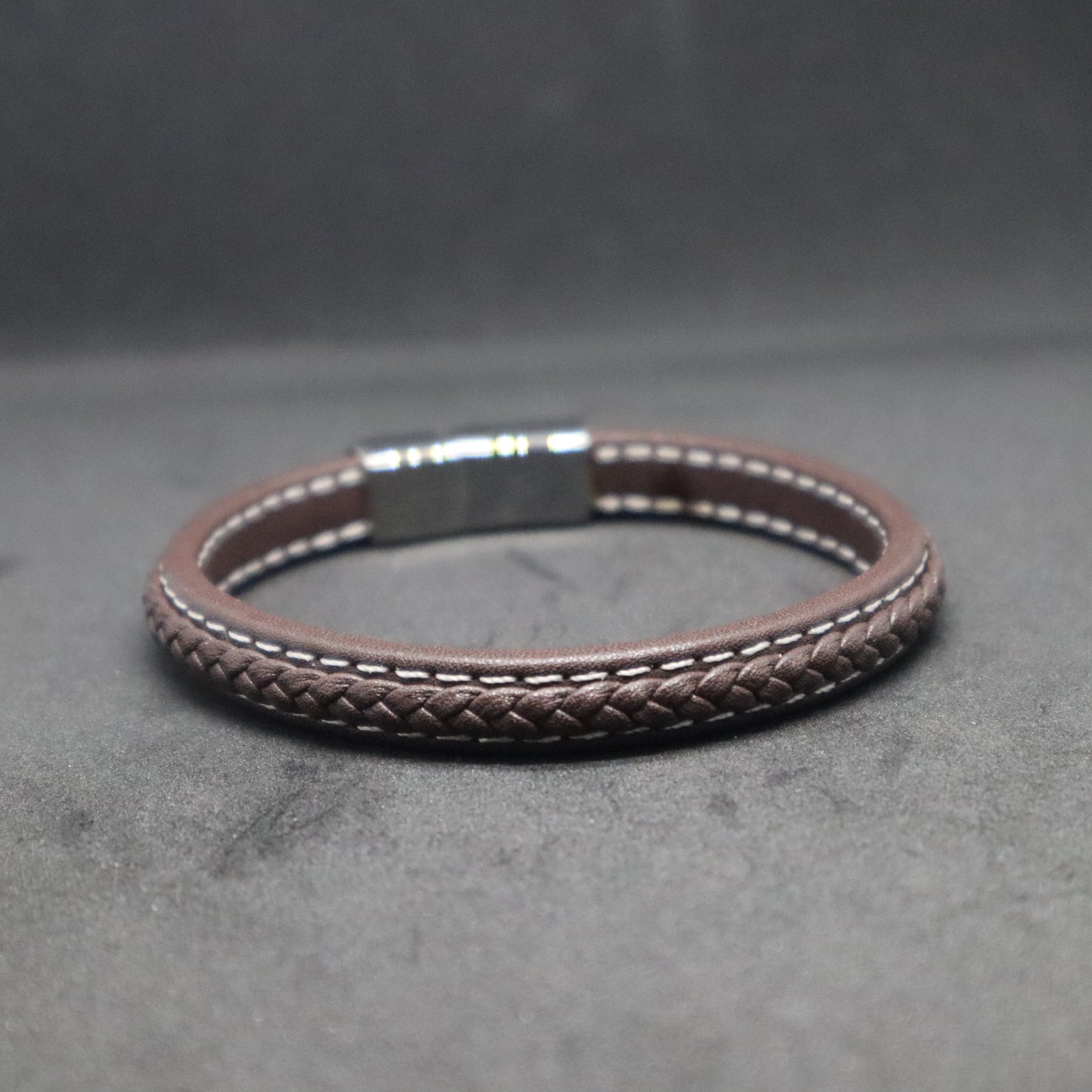 Men's Stitched Leather Bracelet