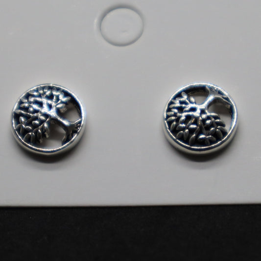 Tree Of Life Sterling Silver Stud Earrings