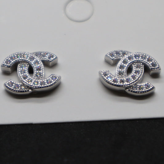 Double Horse Shoe Sterling Silver Stud