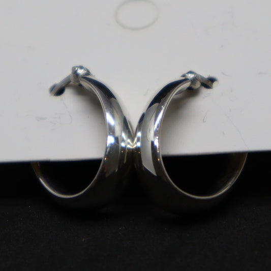 Large Sterling Silver Huggies