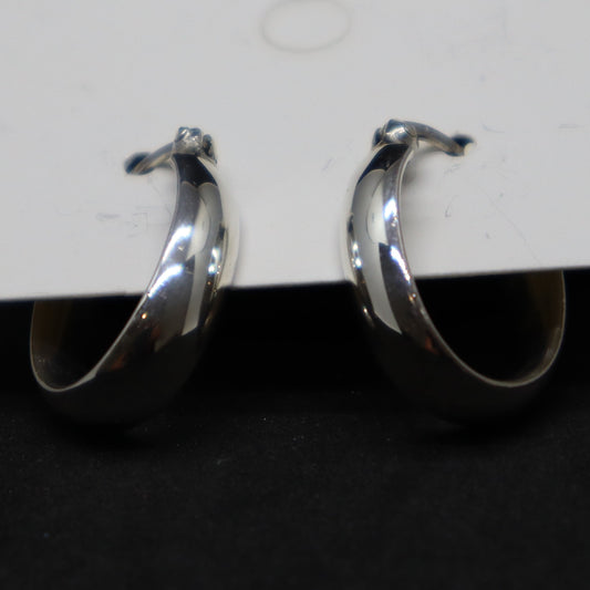 Large Sterling Silver Huggies