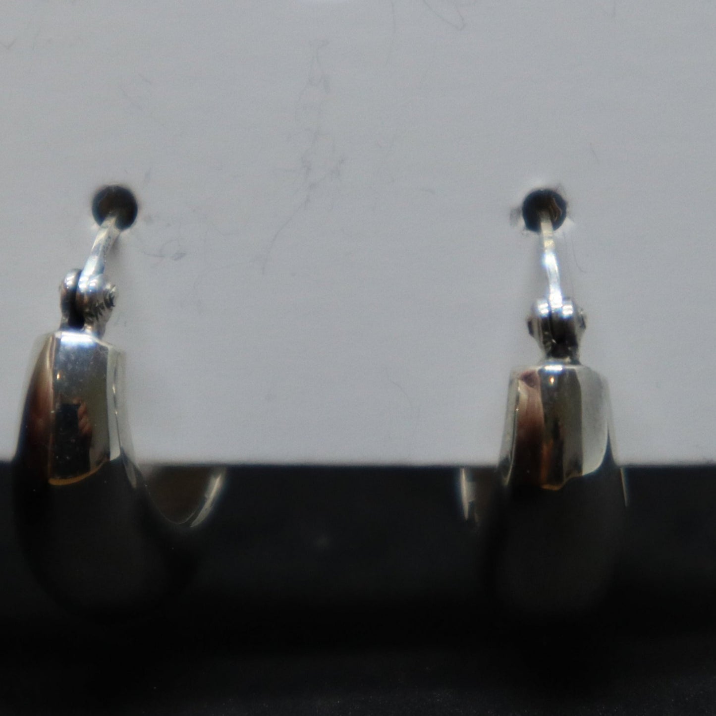 Large Huggie Sterling Silver Earrings