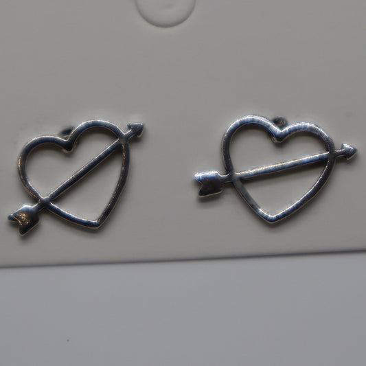 Cupid Hearts Sterling Silver Studs