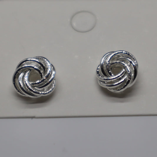 Small Knot Sterling Silver Stud Earring