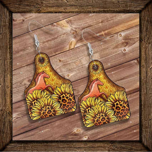 Ear Tag Shaped Drop Earrings