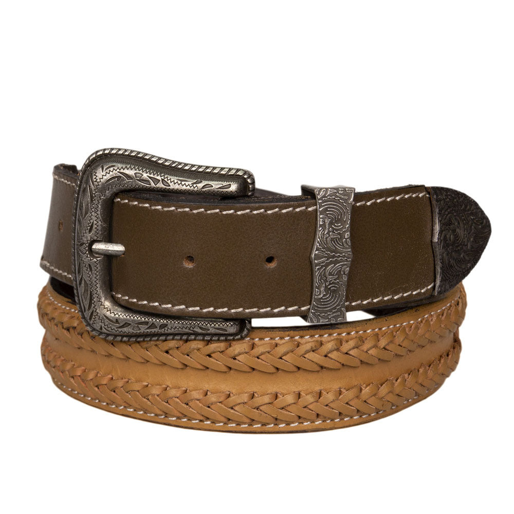 Boys Leather - Tan/Beige - Lace Design
