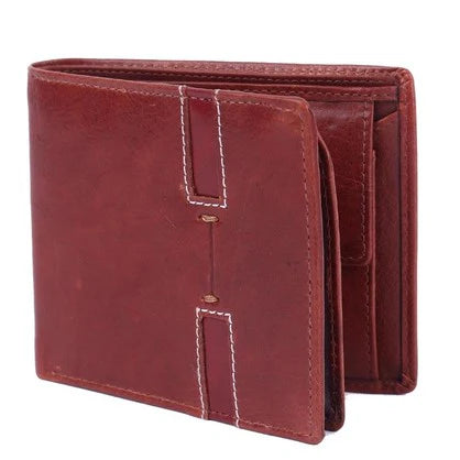 MS12 Genuine Cowhide Leather Men’s Slim Line Sport Wallet