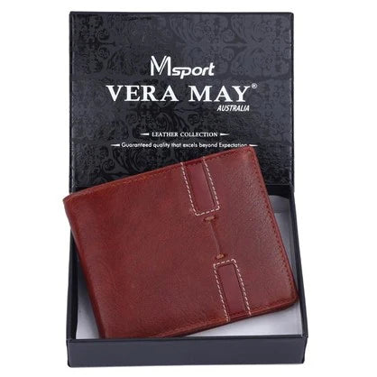 MS12 Genuine Cowhide Leather Men’s Slim Line Sport Wallet