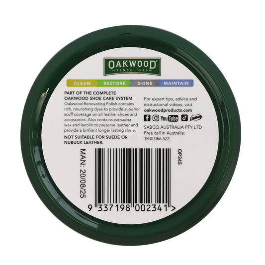 Oakwood High Gloss Shoe Polish Black 65g