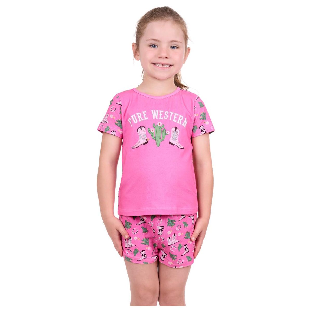 Pure Western - Girl's Cactus PJS