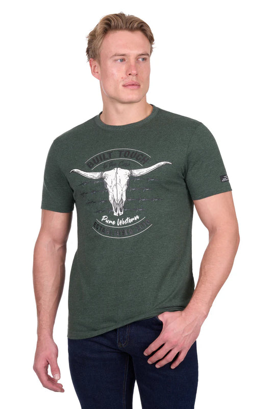 Pure Western Men’s Frank T-Shirt – Green Marle