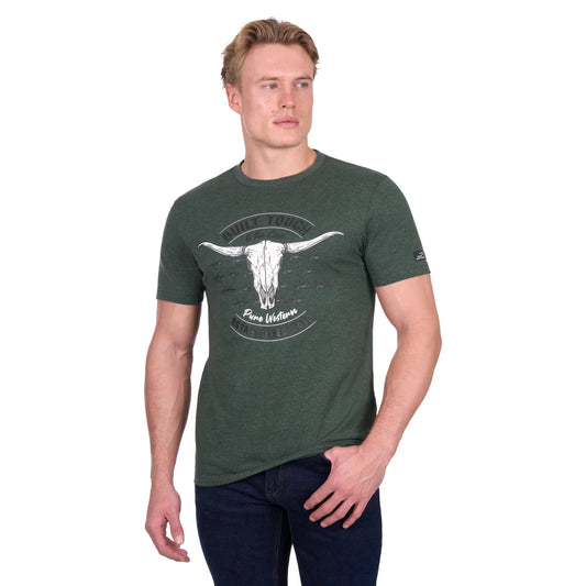Pure Western Men’s Frank T-Shirt – Green Marle