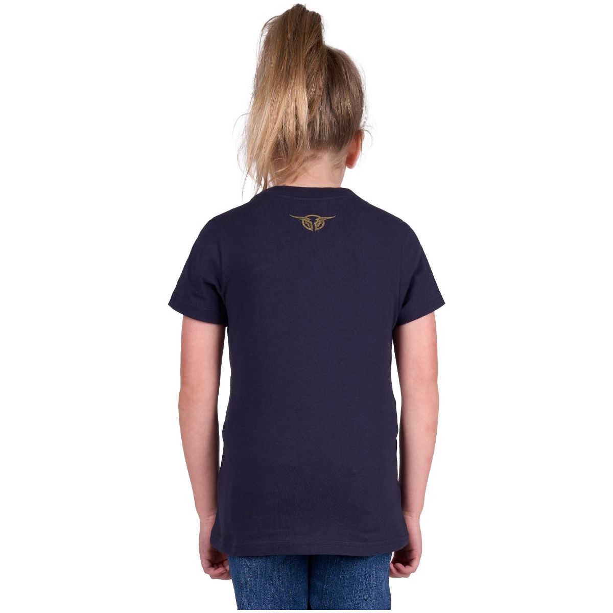 Bullzye Girls Rose Short Sleeve Tee – Navy