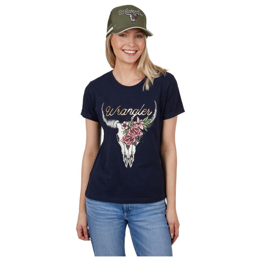 Wrangler Womens Donna S/S Tee - Navy