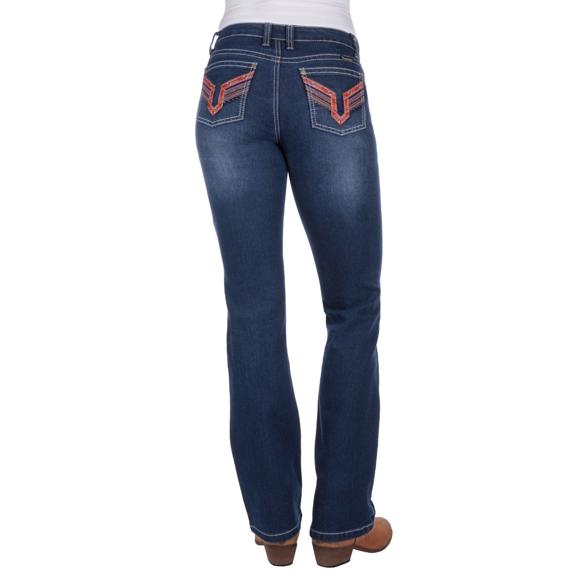 Pure Western Women’s Aztec Boot Cut Jean – 34” Leg