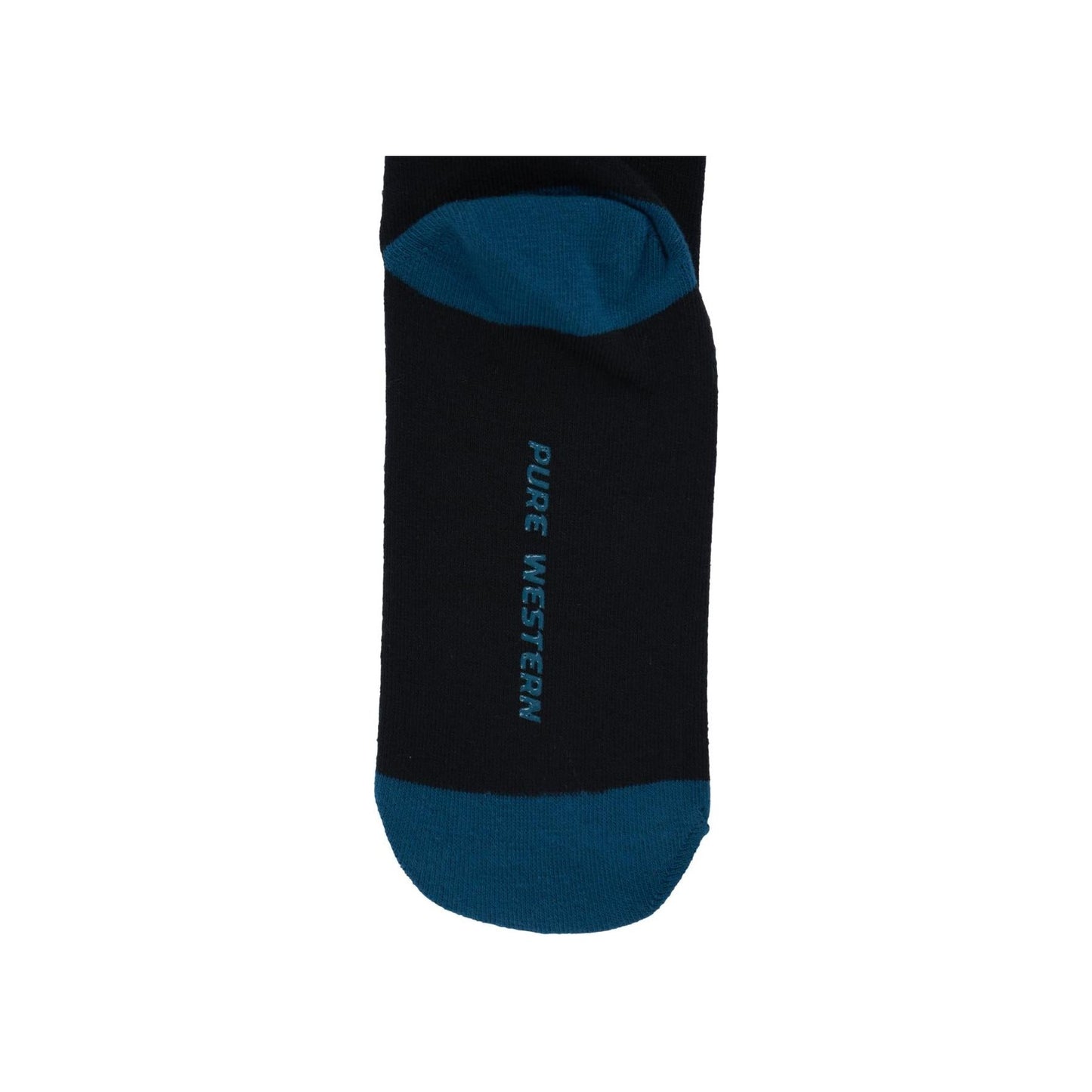 Pure Western - Black/Teal Adult Crew Socks (Twin Pack)
