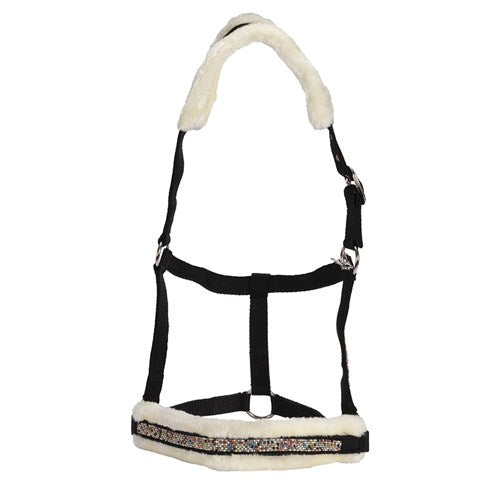 Rancher Fleece Padded Halter Black