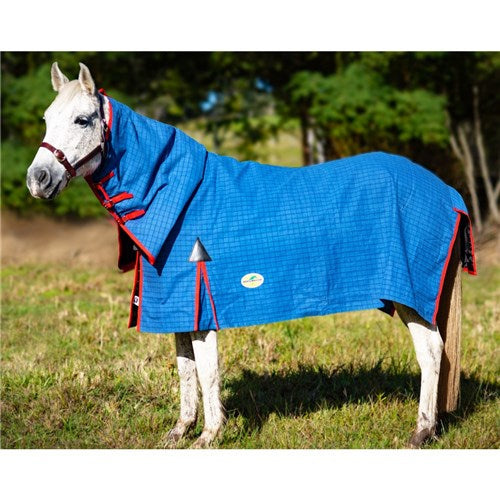 Horsemaster Ripstop Canvas Combo w/Blanket Lining- Blue/Red