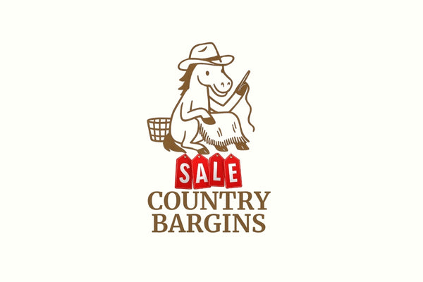 lees sales page image showing Lees country Wear Logo Cartoon Horse Repairing a Horse Rug Sale Country Bargains as text .