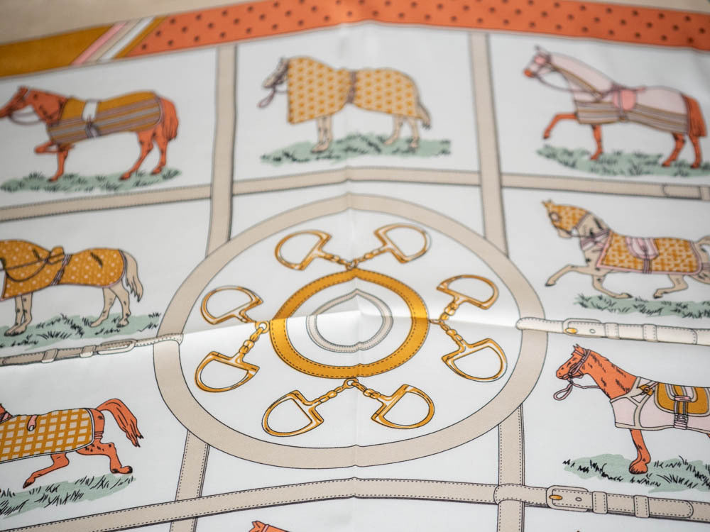 Ladies Beige Equine Scarf