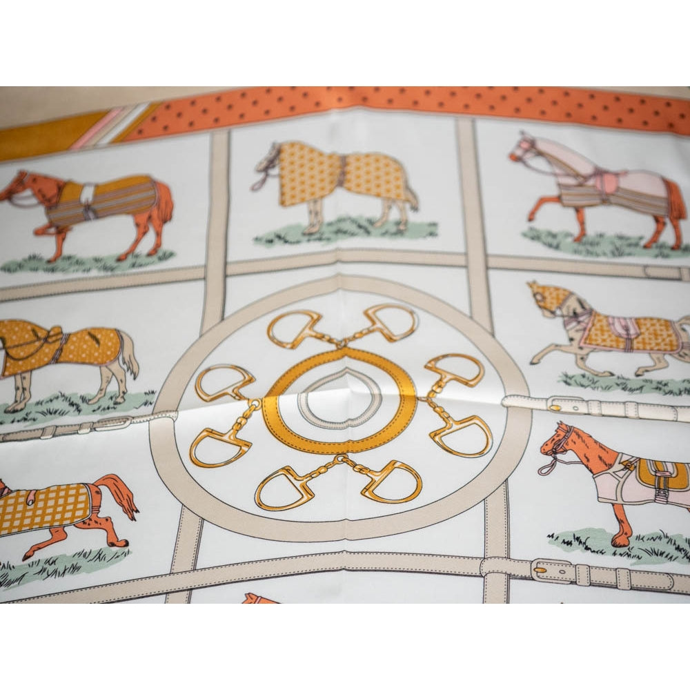 Ladies Beige Equine Scarf
