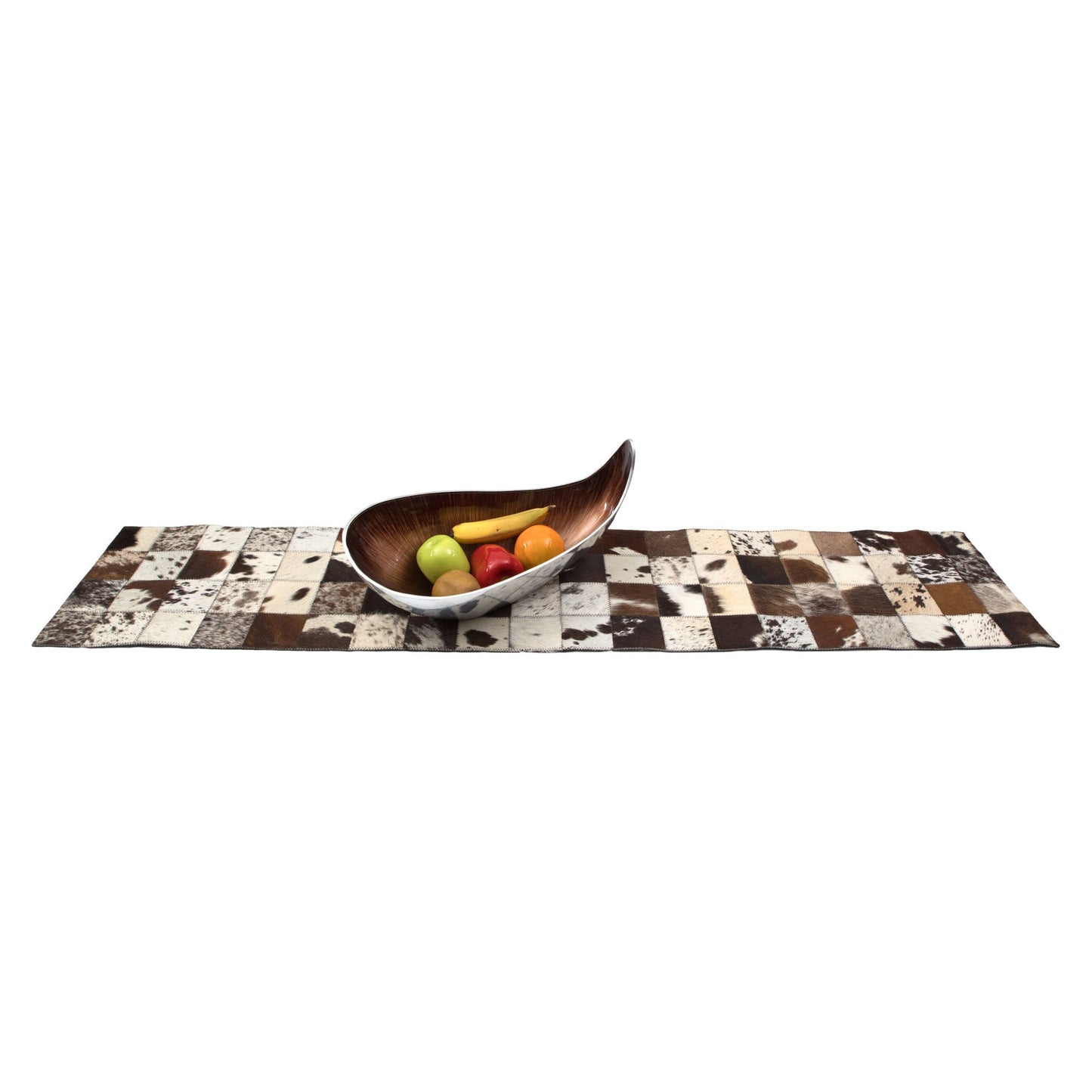 Natural Cowhide Table Runner – Contemporary Exotic Elegance