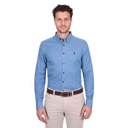 Men’s Jeremy Tailored Long Sleeve Shirt – Chambray
