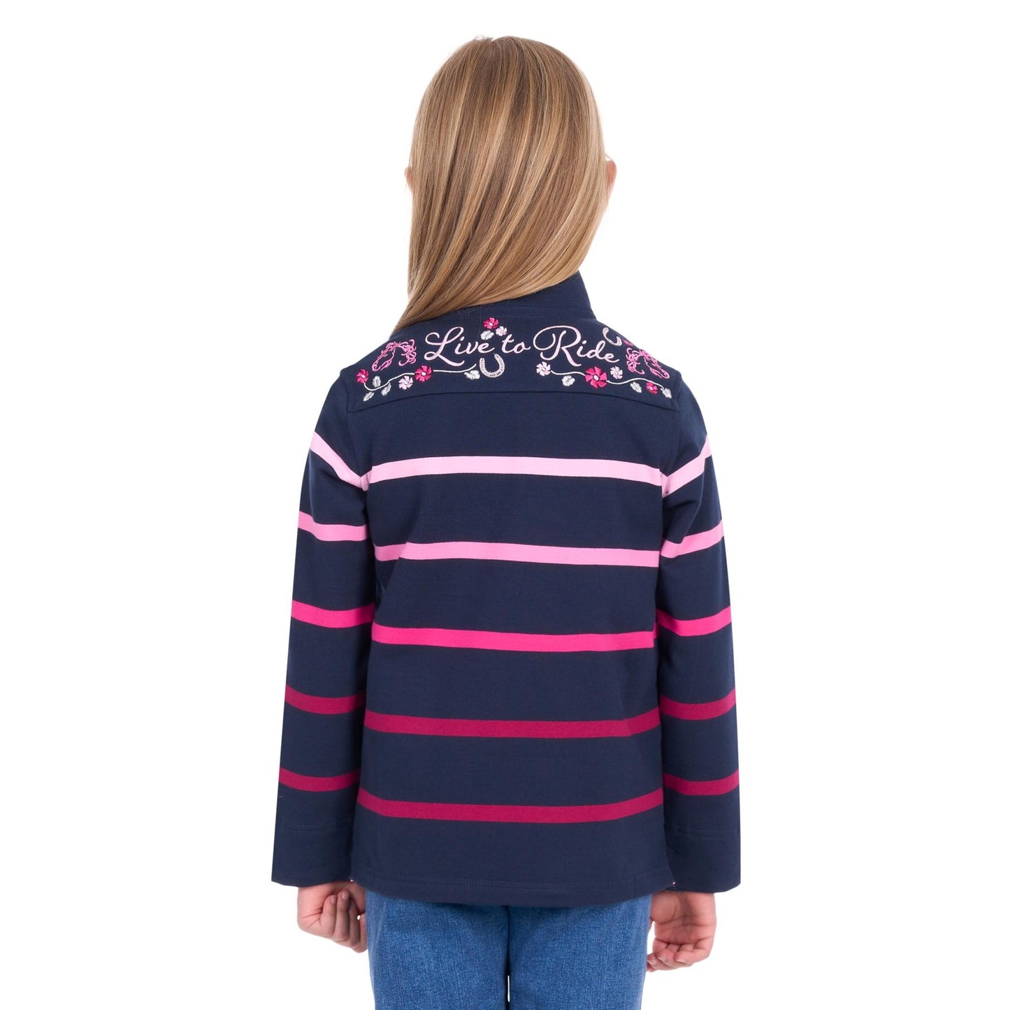 Thomas Cook Girl’s Gemma 1/4 Zip Stripe Rugby