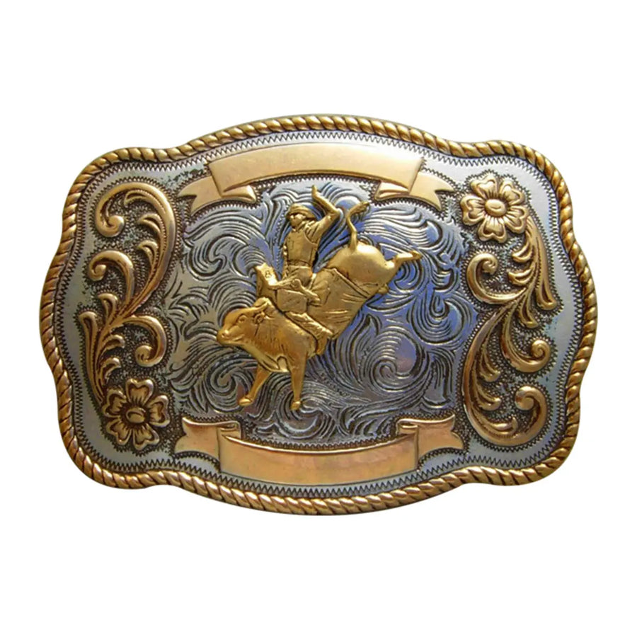 Bull Rider Western Belt Buckle