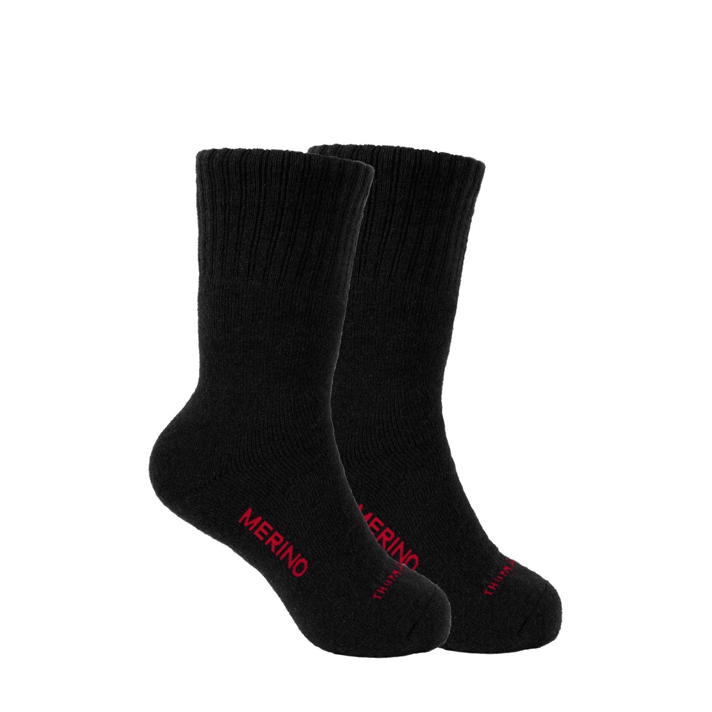 Thomas Cook Merino Logo Socks - Black – Twin Pack