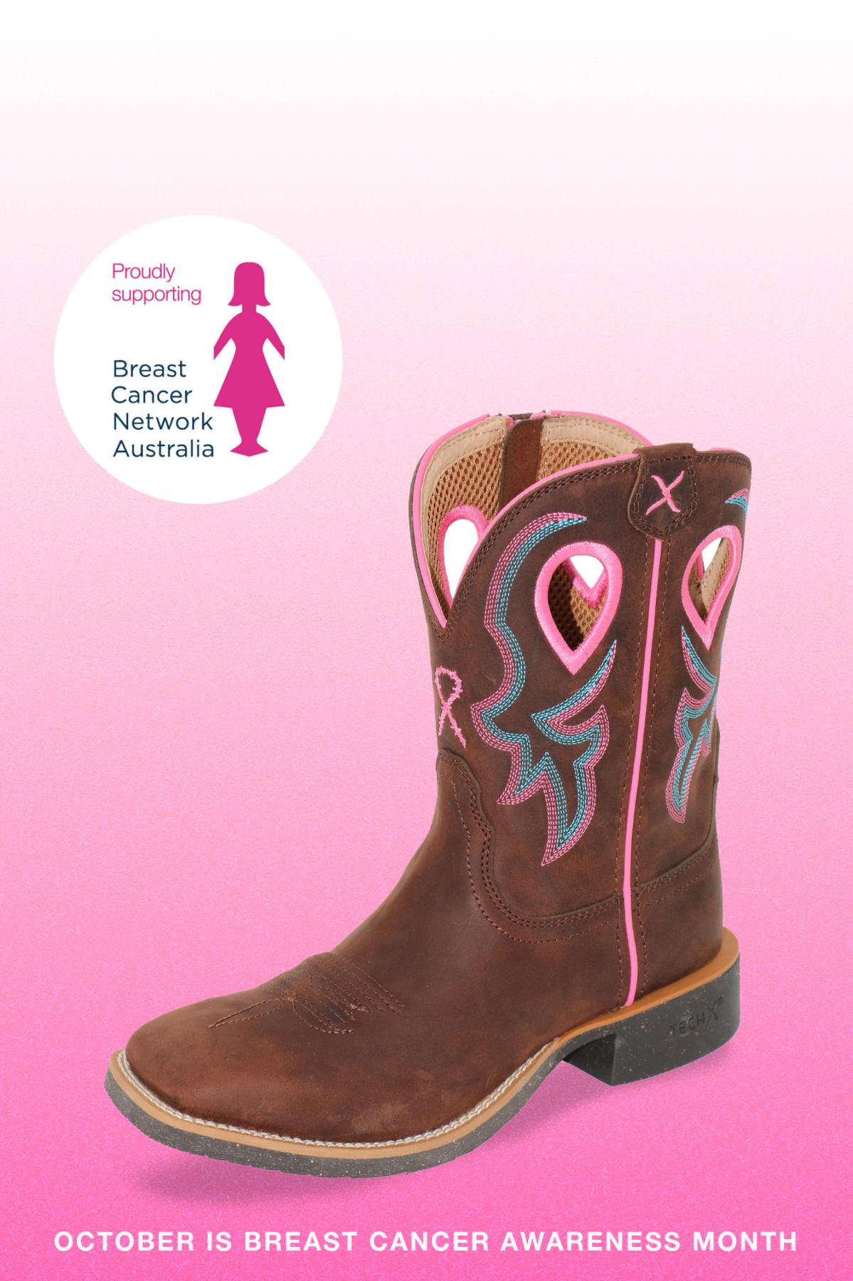 Twisted X Women's 9" Pink Tech X2 Zip Boot