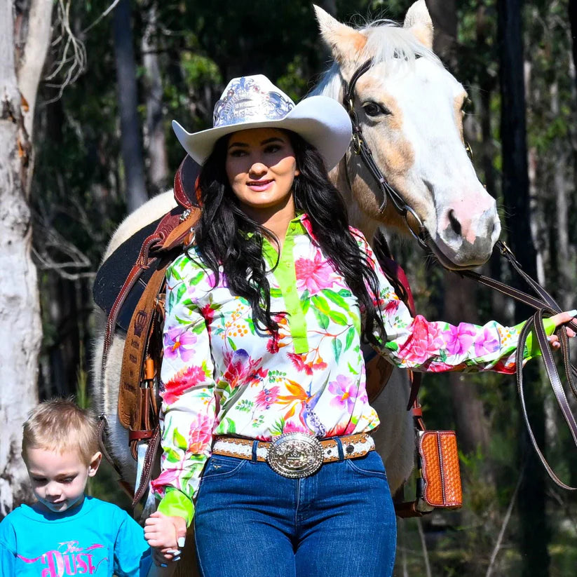 Pure Dust Ladies Light Cotton Bush Bloom Shirt