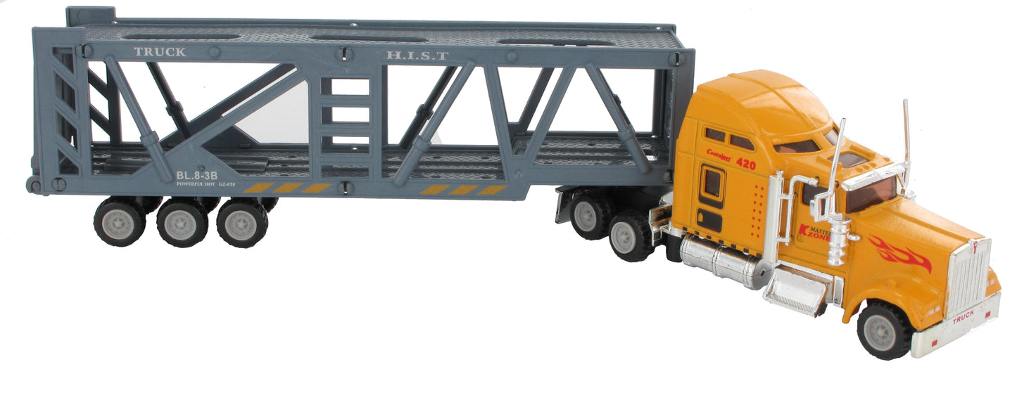 🚛 Semi Trailer Truck Set – Tanker, Coal Truck, Cattle Truck & Shipping Container