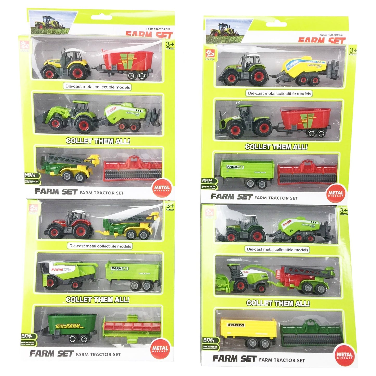 Die-Cast Farm Tractor – Assorted Pack
