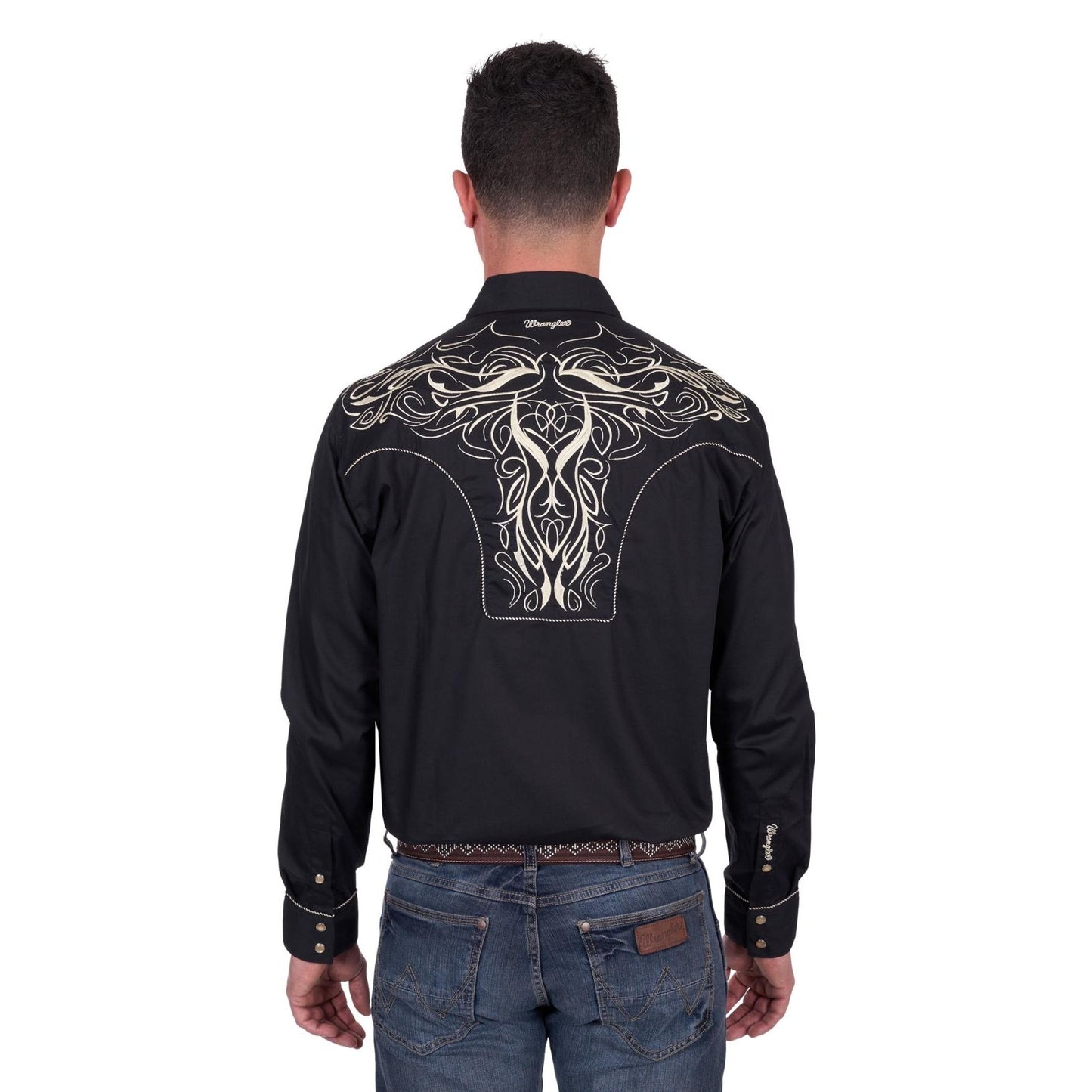 Wrangler Men’s Carlos Embroidered Long Sleeve Shirt