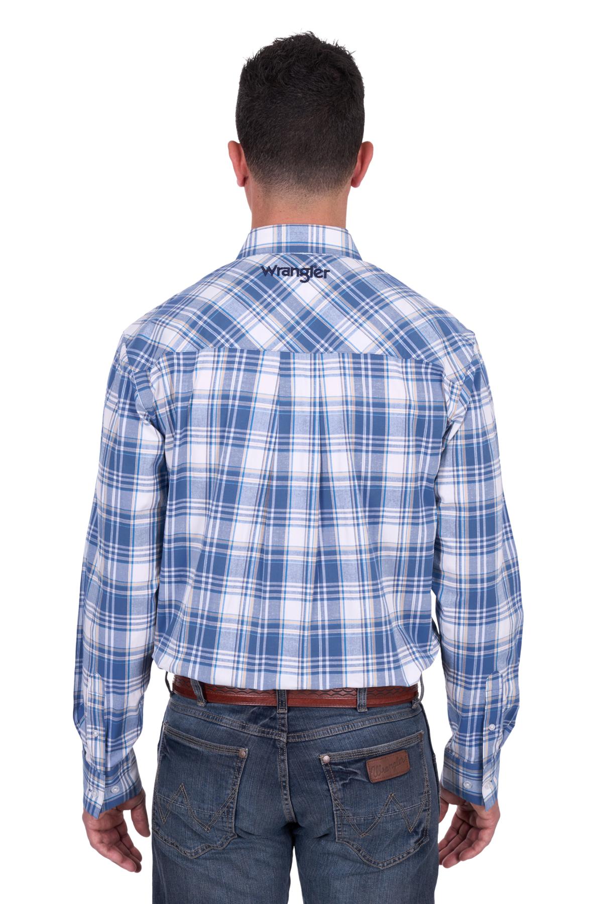 Wrangler Men’s Ranger Check Button Down Long Sleeve Shirt