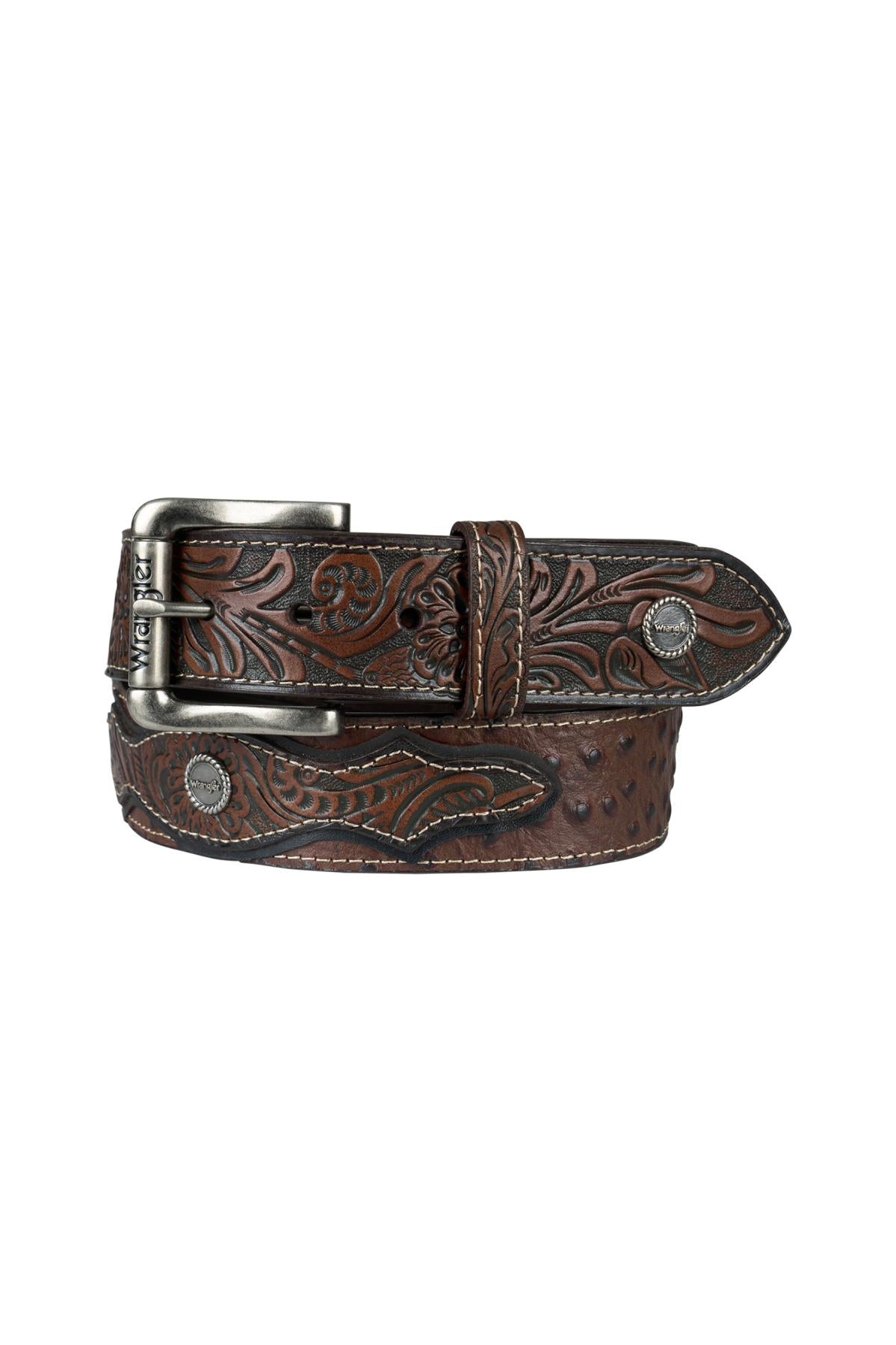 Wrangler Fraser Belt – Ostrich Embossed Leather