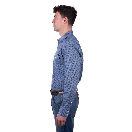 Wrangler – Men’s Theo Print Western Long Sleeve Shirt