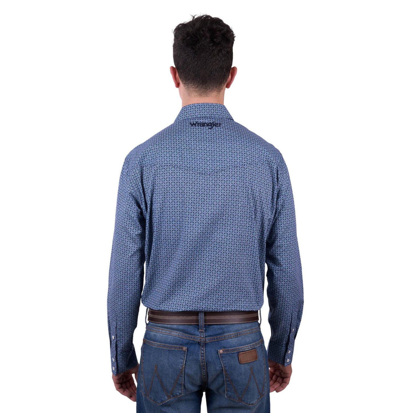 Wrangler – Men’s Theo Print Western Long Sleeve Shirt