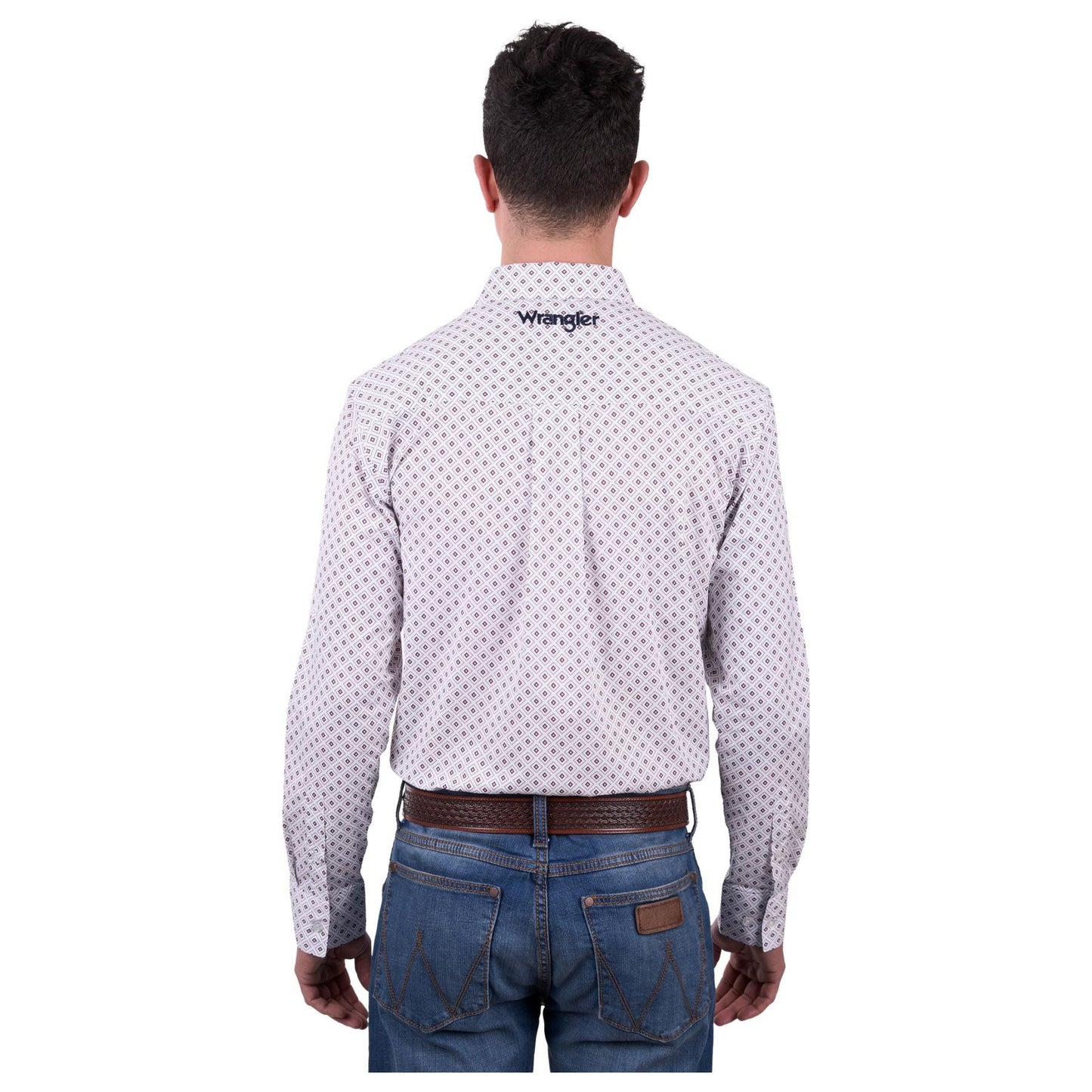 Wrangler -Men’s Knox Print Button Down Long Sleeve Shirt