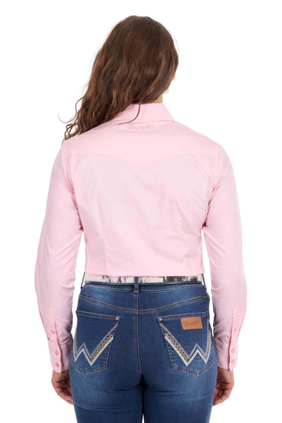 Wrangler Women’s Hazel Logo Western Long Sleeve Shirt