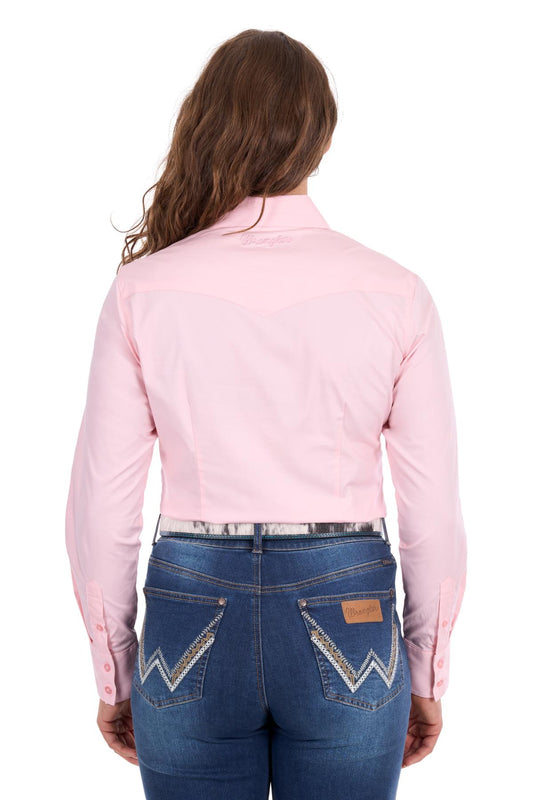 Wrangler Women’s Hazel Logo Western Long Sleeve Shirt