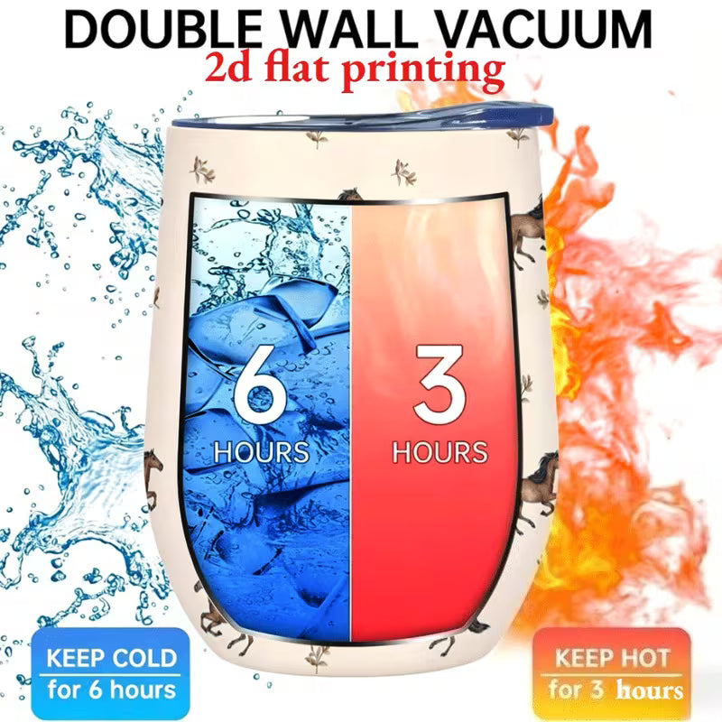 Galloping Horses 12oz Stainless Steel Insulated Tumbler