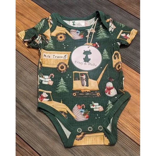 Christmas Construction Baby Bodysuit/Onesie