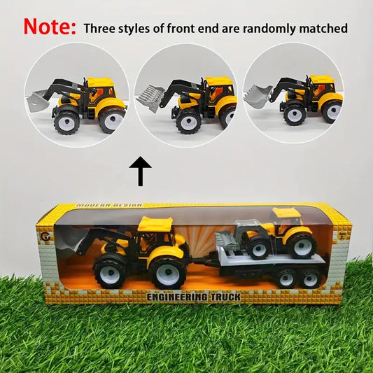 Large Farmer’s Car Set – Tractor, Engineering Car, Dump Truck & Trolley