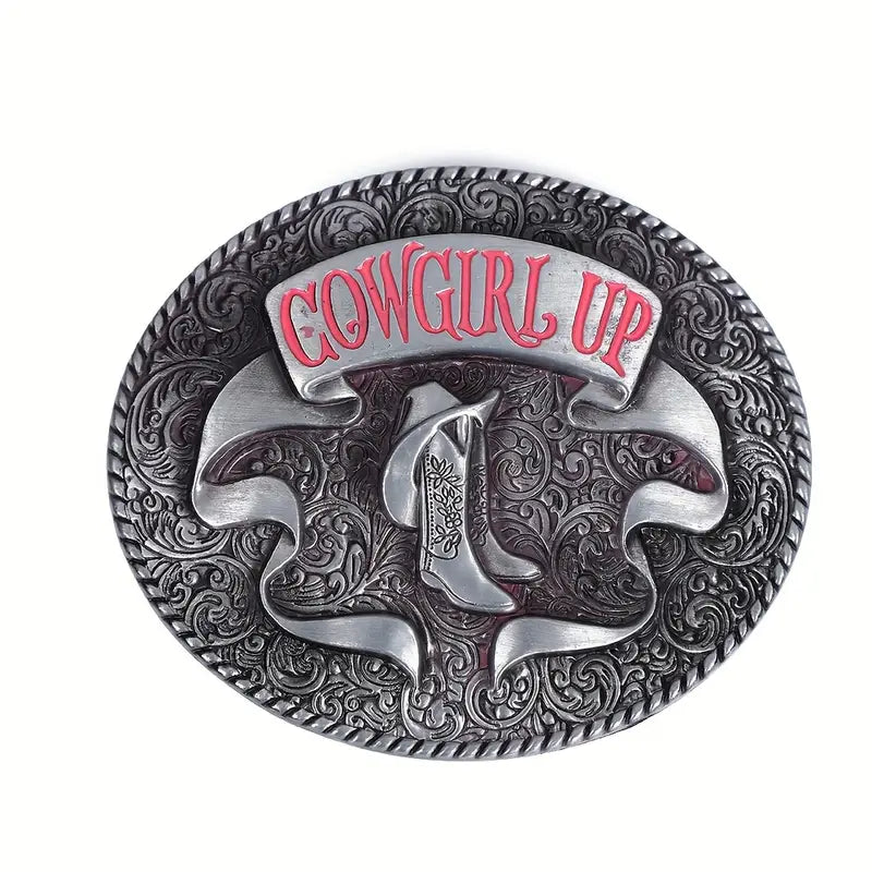Cowgirl Up Belt Buckle