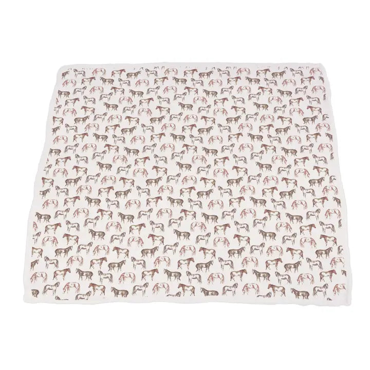 Wild Horses Bamboo Newcastle Blanket