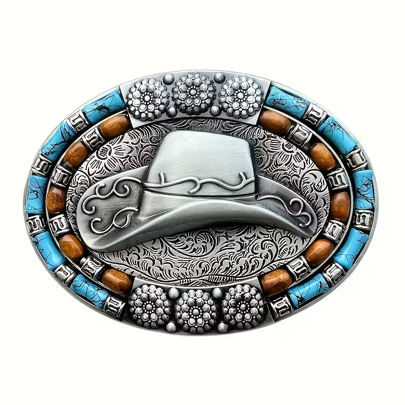 Western Cowboy Hat Belt Buckle