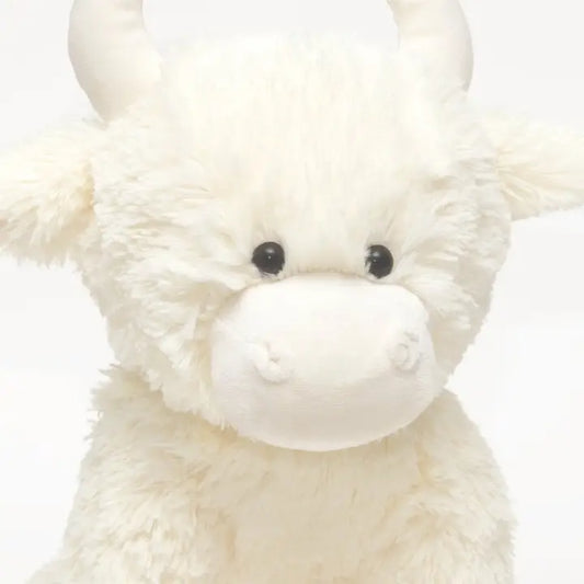 Scottish Highland Cow Plush Soft Toy – Large Cream (30cm)