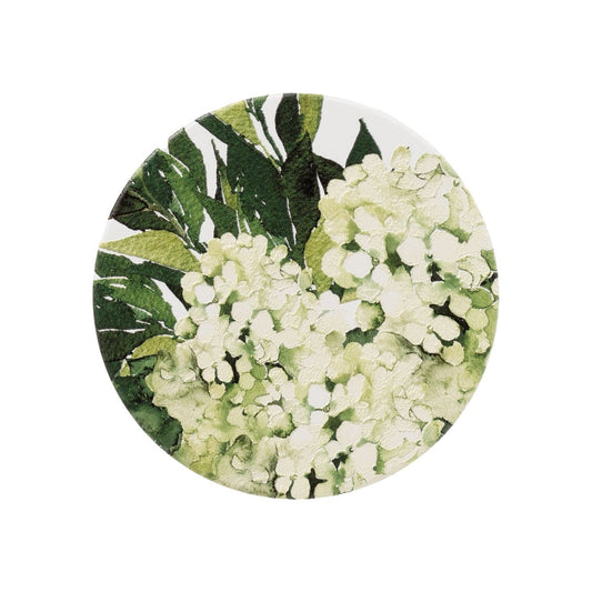 Greenhouse Green Floral Ceramic Coaster Set of 4